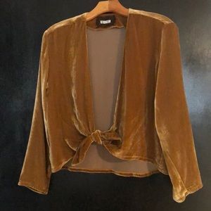 Reformation cropped top front tie top